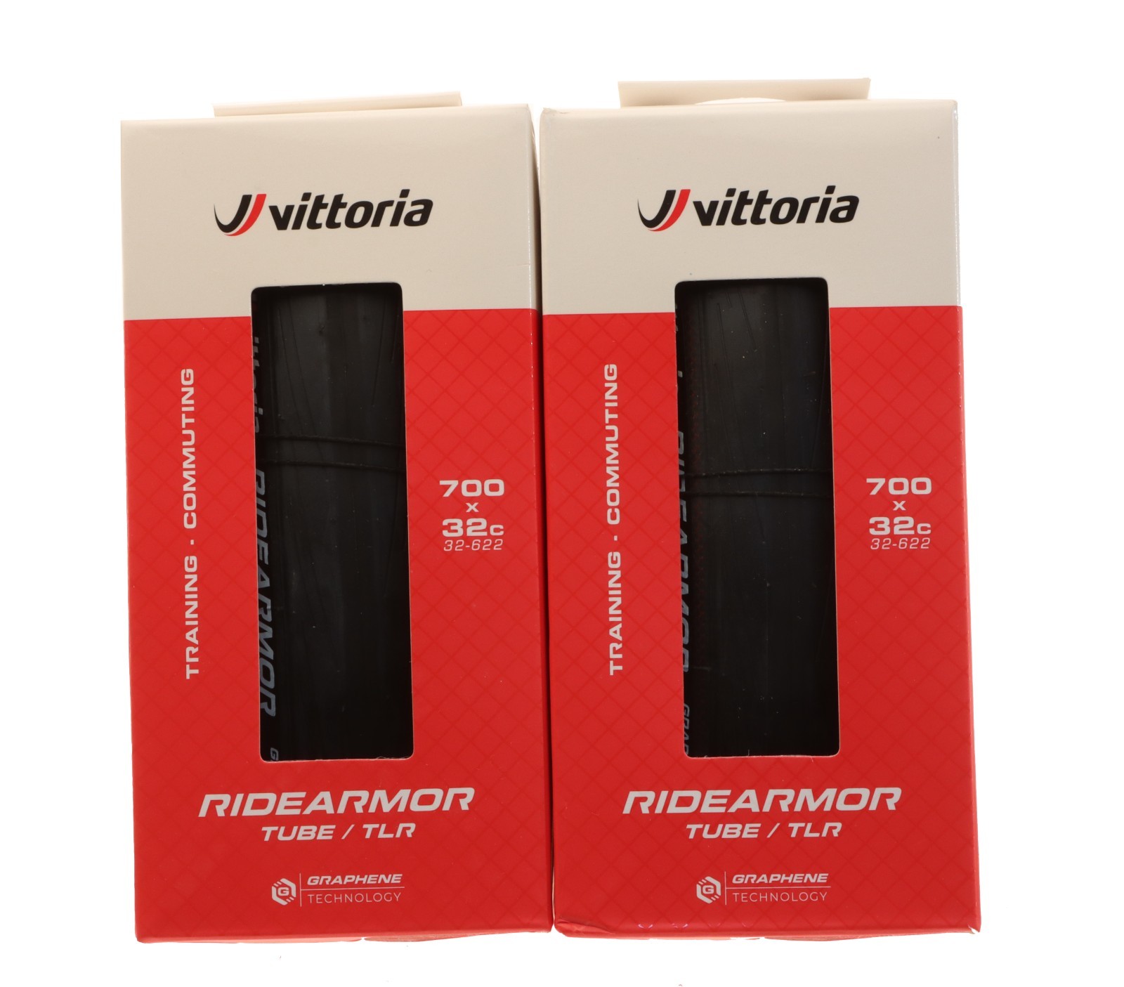 Vittoria RideArmor Tubeless Ready Folding Tires 700x32c Black Pair of Tires NEW