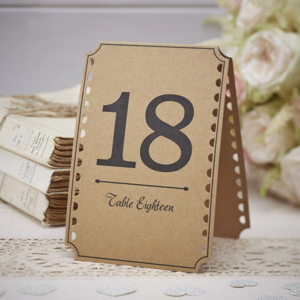 Vintage Affair Table number set - Tables 13-24