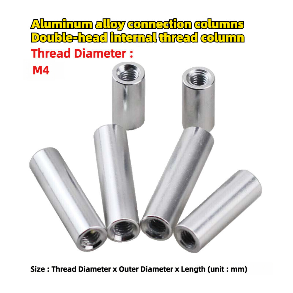 M4 Aluminum alloy connection columns 7mm OD Double-head internal thread column