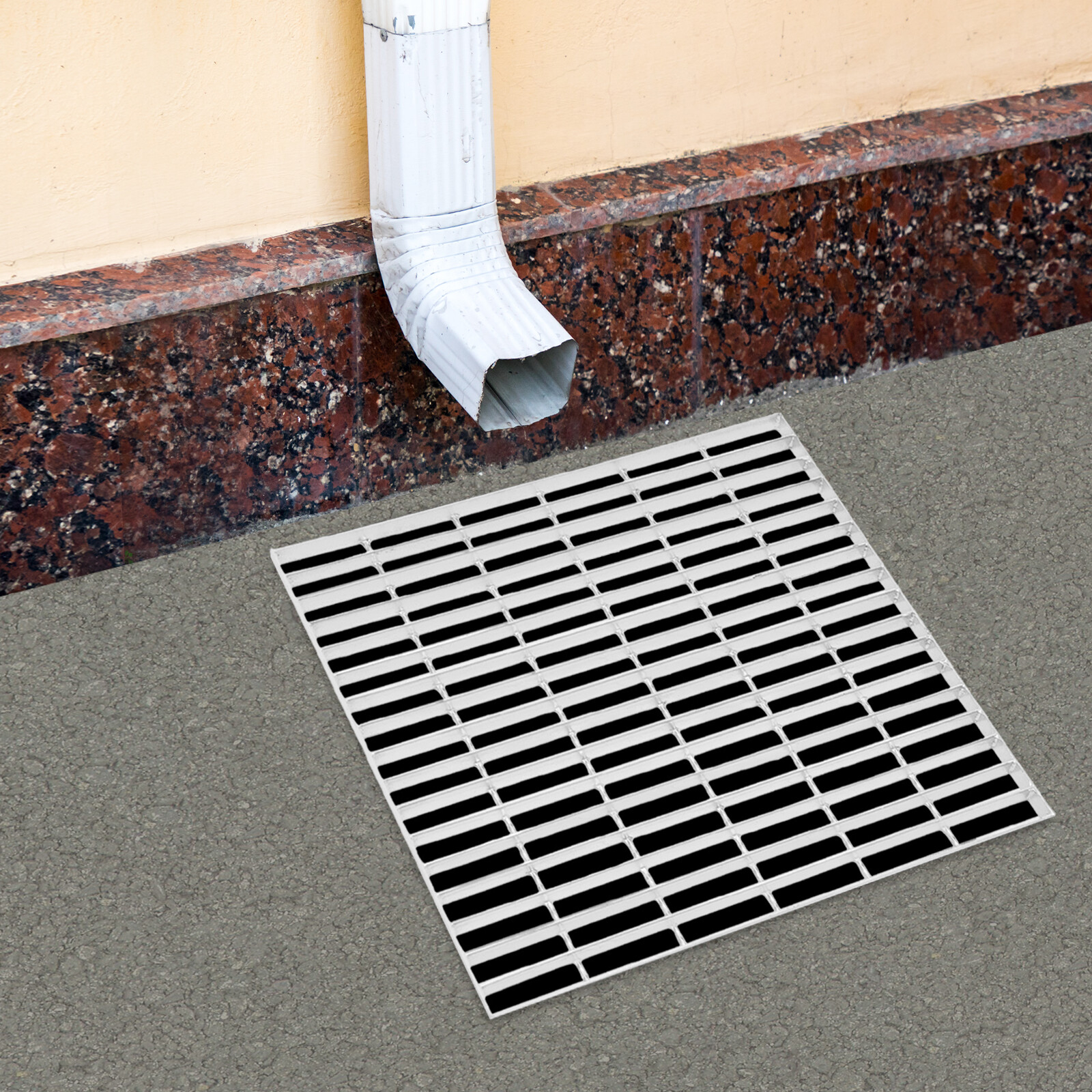 Driveway Drain Cover Steel Grate B125 Class Channel 23.6x23.6in USA