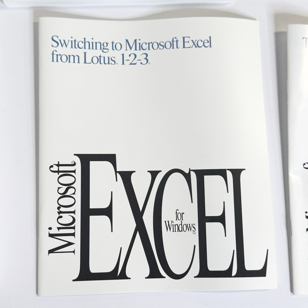 Microsoft Excel for Windows 4.0 Upgrade Version 3.0 Vintage Software READ ALL