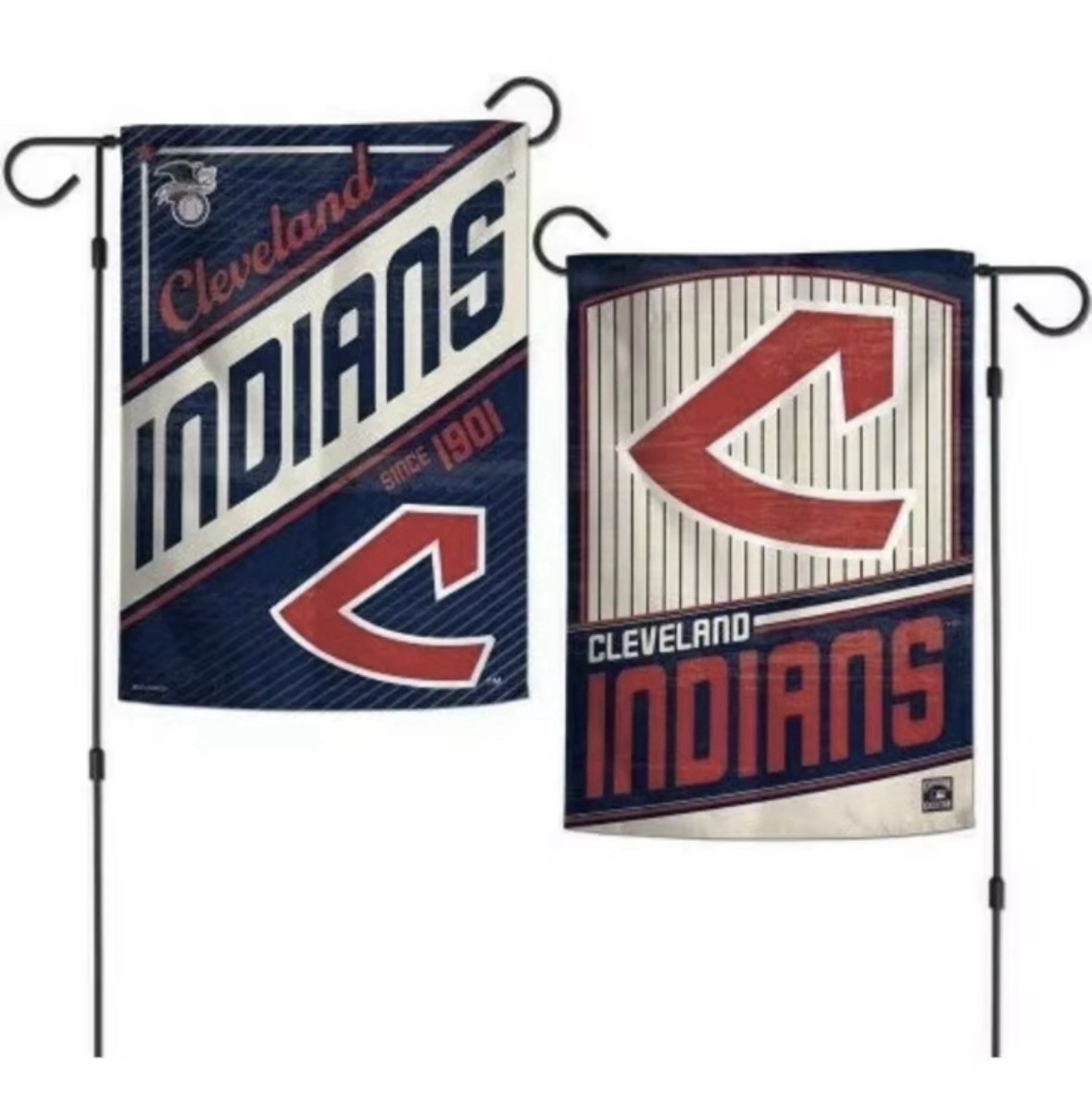 MLB Cleveland Indians Vintage Garden Flag Double Sided Indians Premium Yard Flag