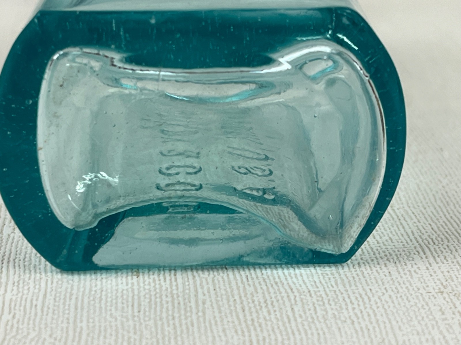 Early 1800's - 1900's Aqua Bottle S.M. BIXBY & CO NEW YORK USA Blow Mold