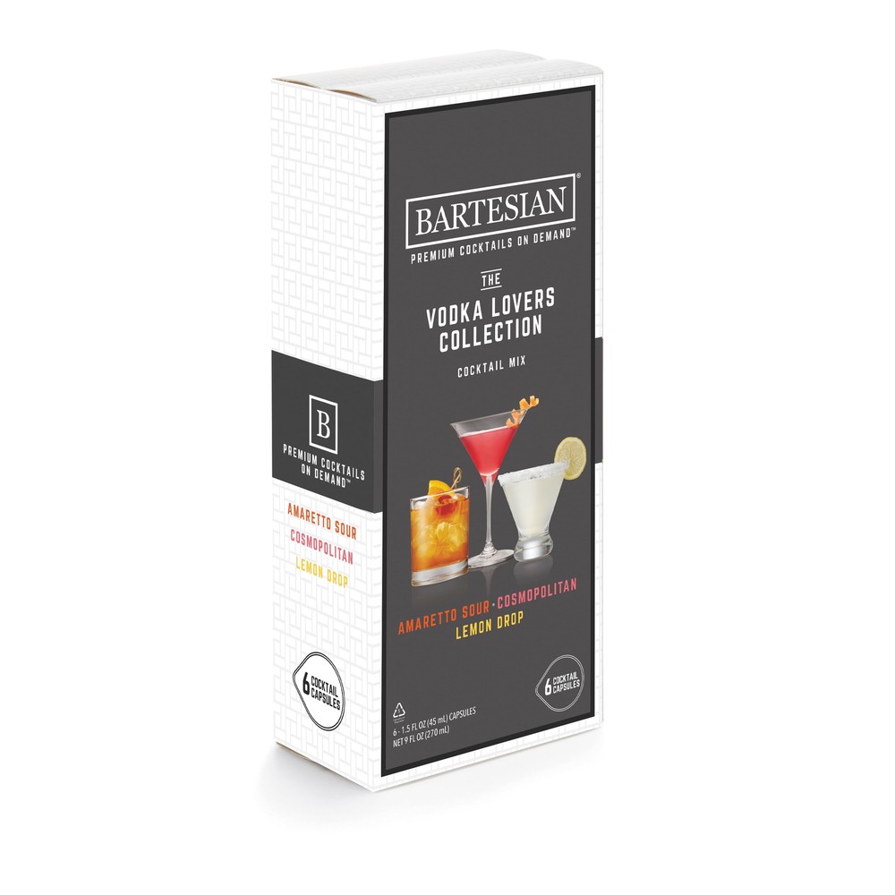 Bartesian Cocktail Mixers Capusles, Vodka Lovers, 6 Pack