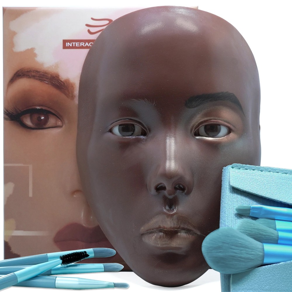 3D Makeup Practice Face Board, Silicone Makeup Mannequin Face, Practice Makeup