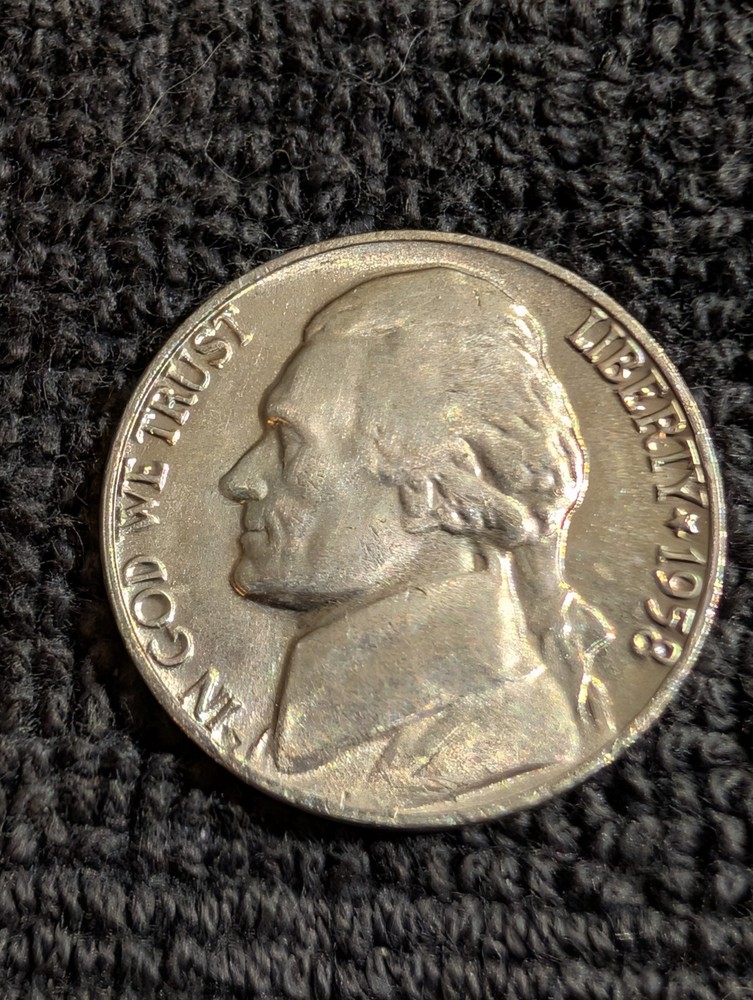 1958-P BU Jefferson Nickle from OBW roll