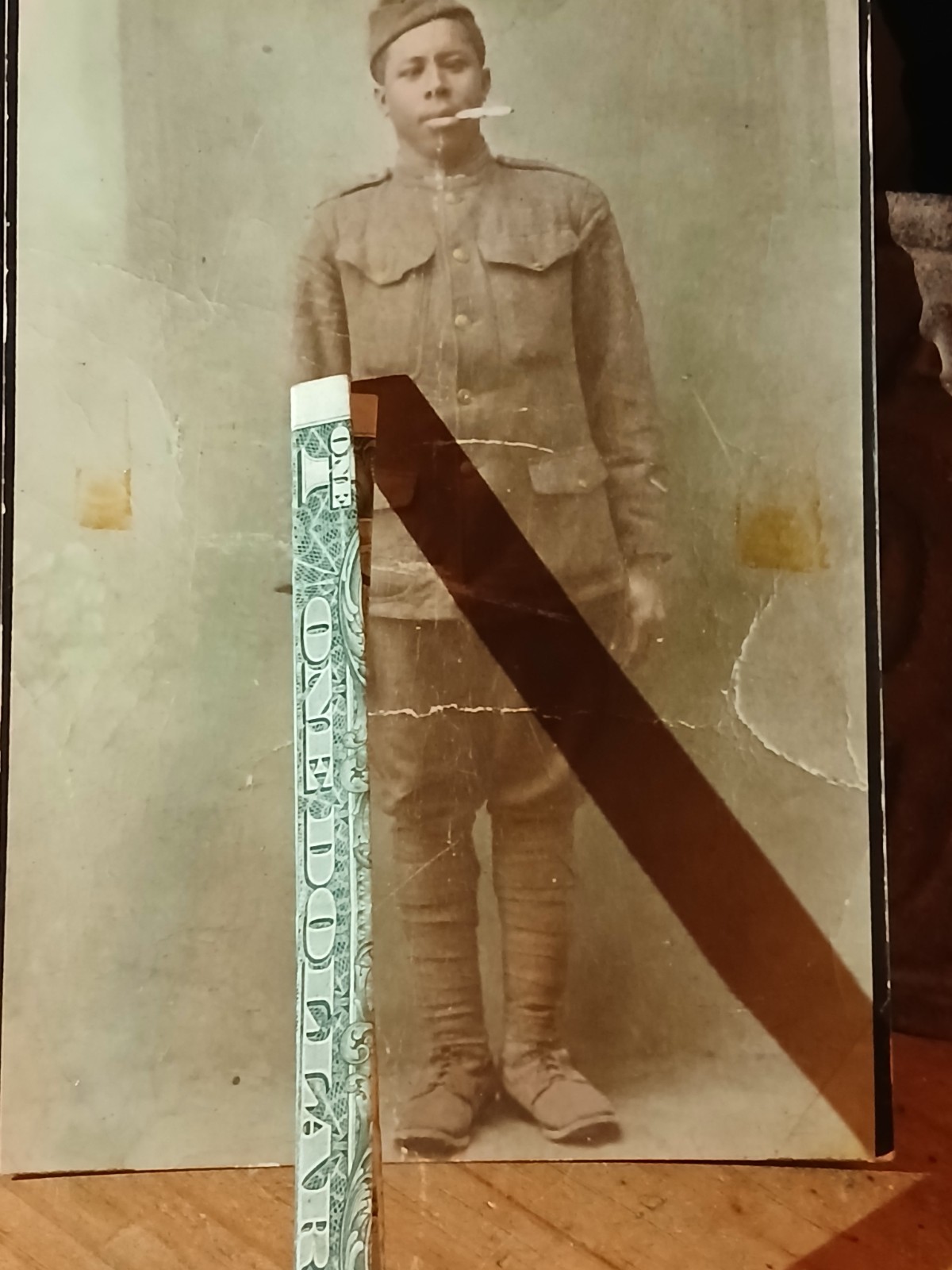 Antique African American*WW1 COLORED SOLDIER * GREENVILLE SOUTH CAROLINA