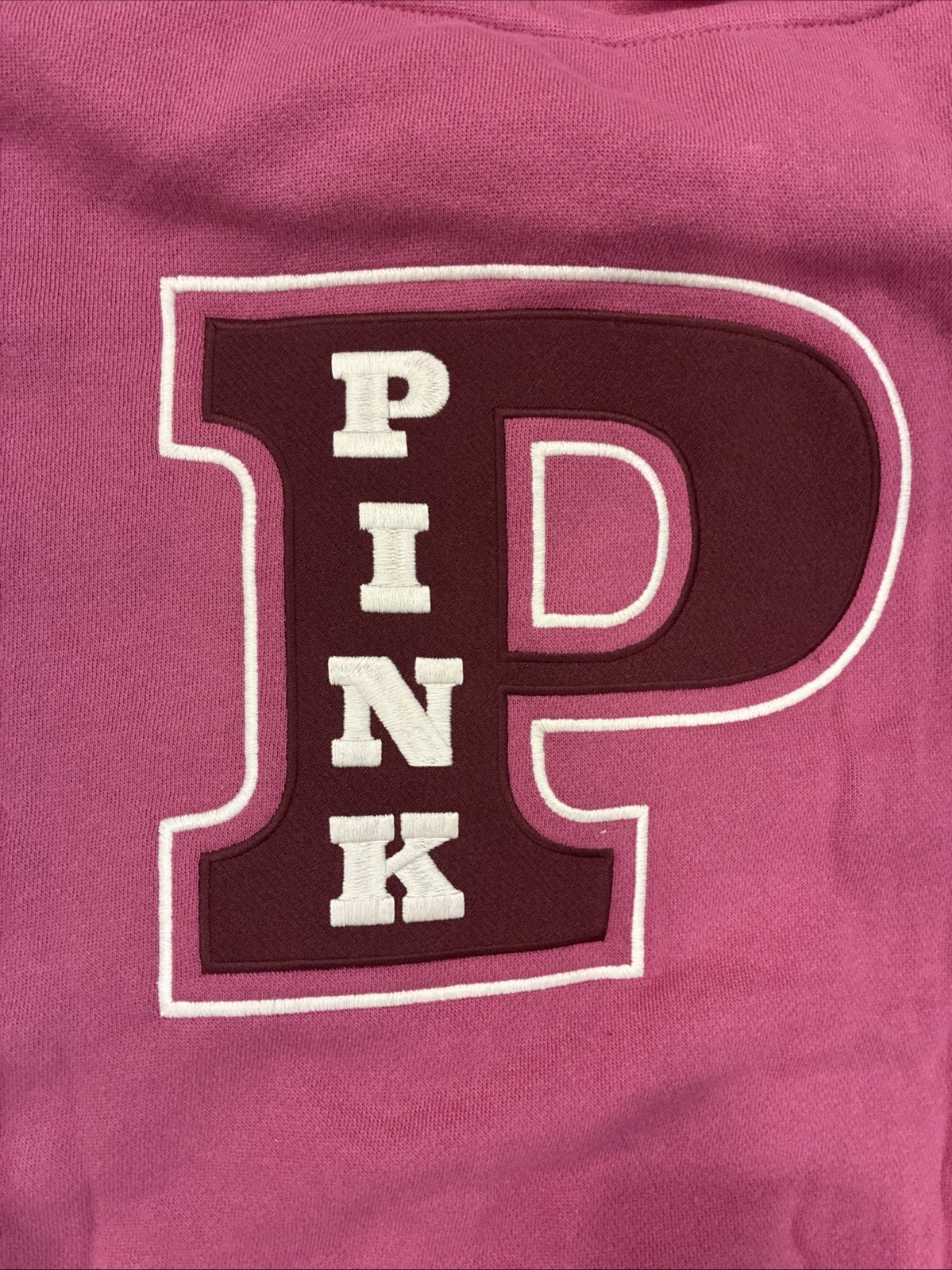 New Victoria’s Secret Pink Full Zip Hoodie (XS) Drawstring P Logo NWT