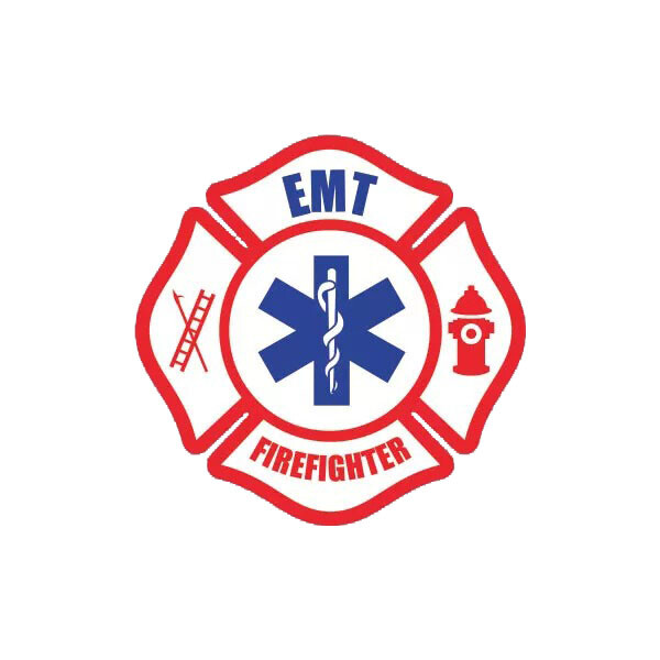 Maltese Cross EMT Firefighter Sticker