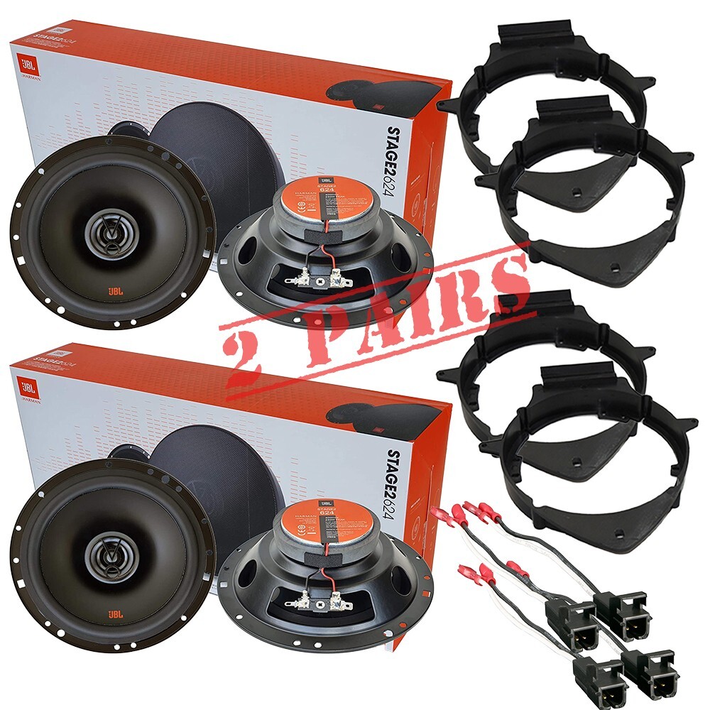 4 JBL Stage2 6.5" Front & Rear Car Speakers for 2007-UP Silverado & Sierra 1500