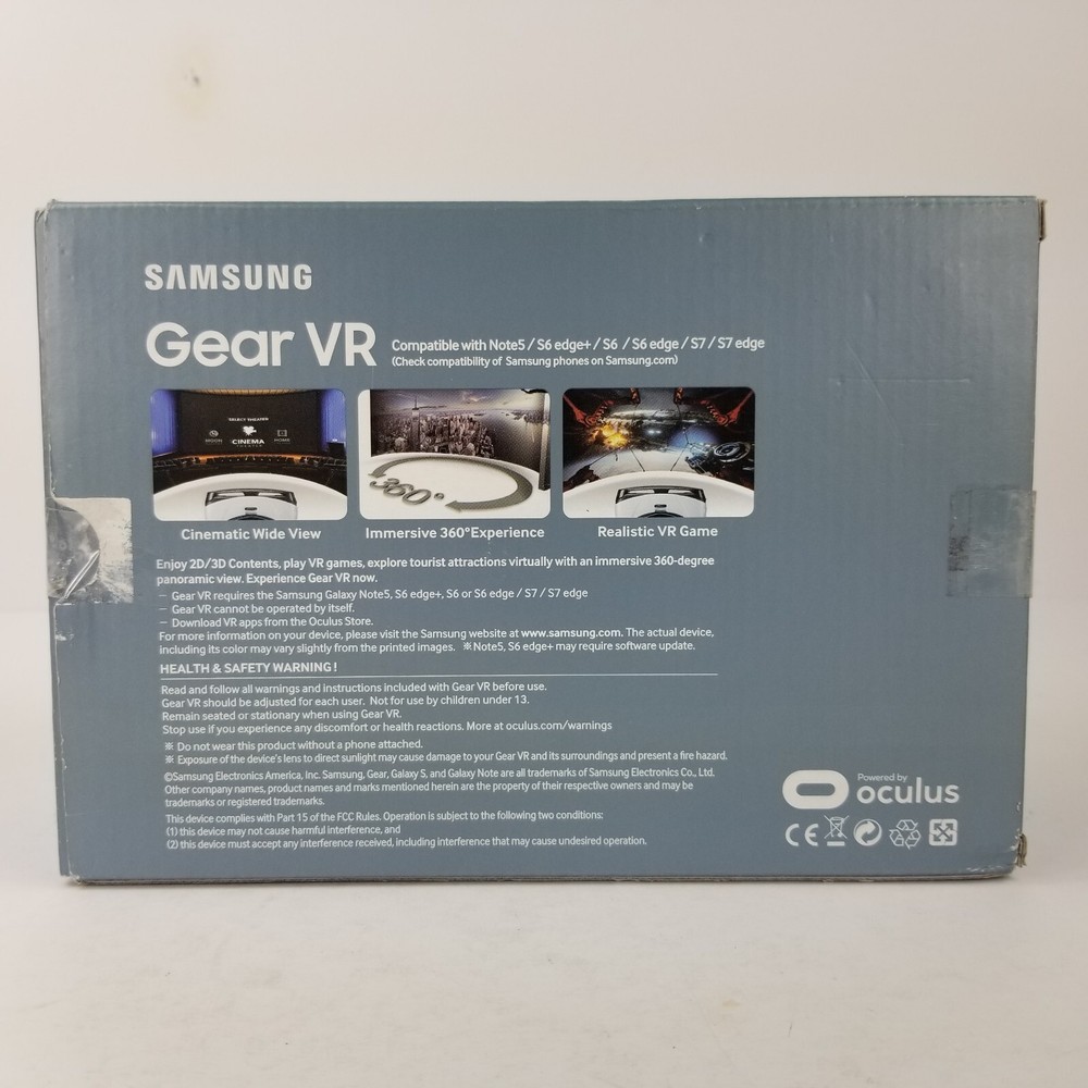 Samsung Gear VR Oculus 2015 Virtual Reality Headset Note5 S6 S7 Edge White Euc