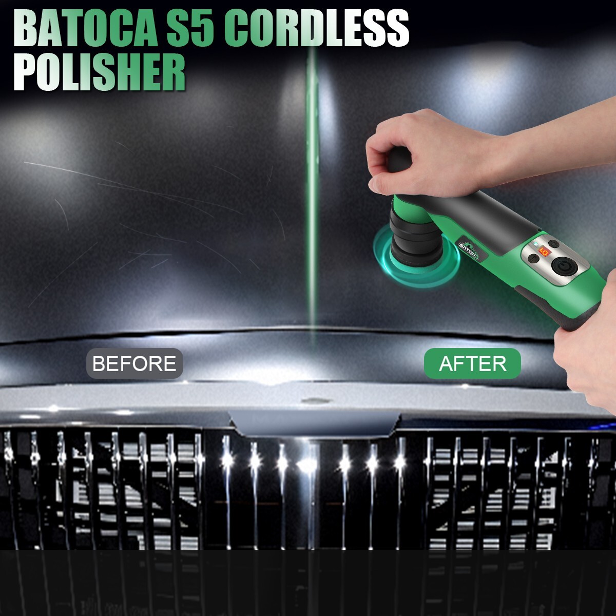 BATOCA S5 Mini Cordless Car Polisher Buffer Sander Polishing Machine RO&DA 1" 3"
