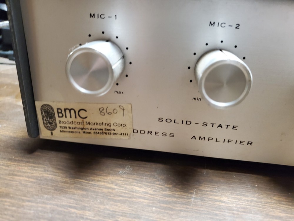 Philmore Solid State Public Address Amplifier PA-230 Silver Box Powers W Lights