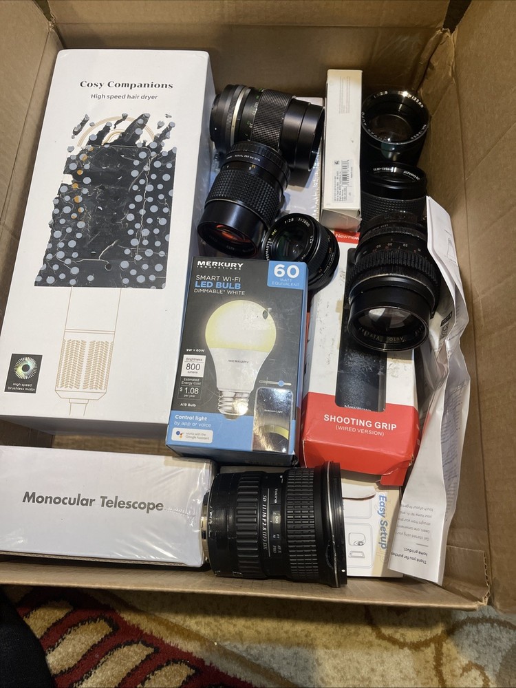 Amazon Return Box Of Electronics And Camera Lenses