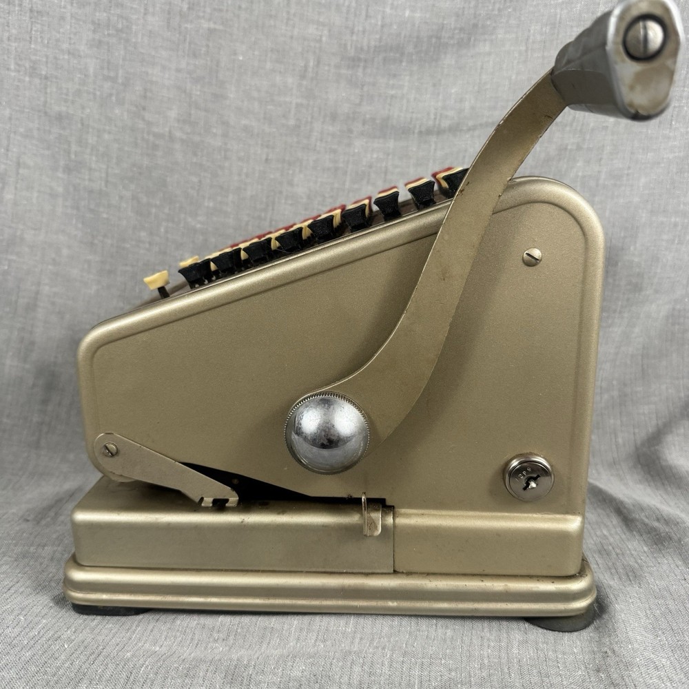 Vintage Paymaster Series 700 Mechanical Adding Machine w/ Cover Display Untested