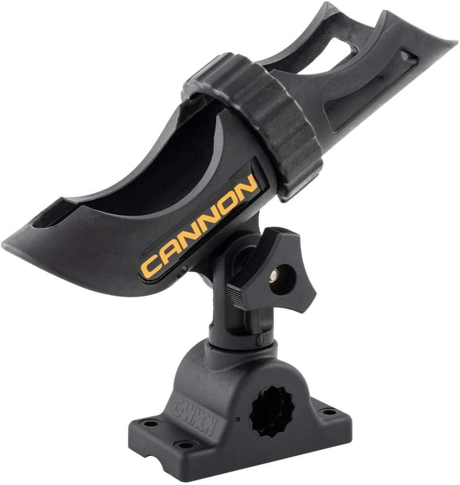 Three-Position Adjustable Rod Holder for Trolling & Downriggers – Black Plastic