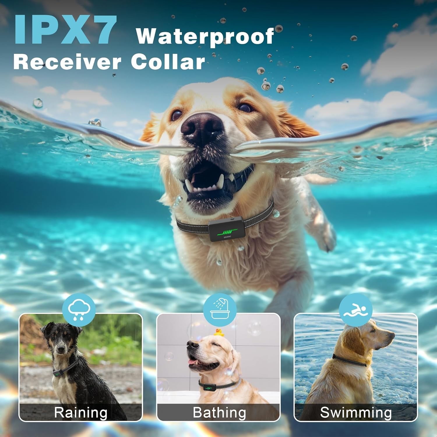 Dog Shock Collar 2 Dogs - 3300Ft Dog Shock Collar with Remote Control for 2 Dogs