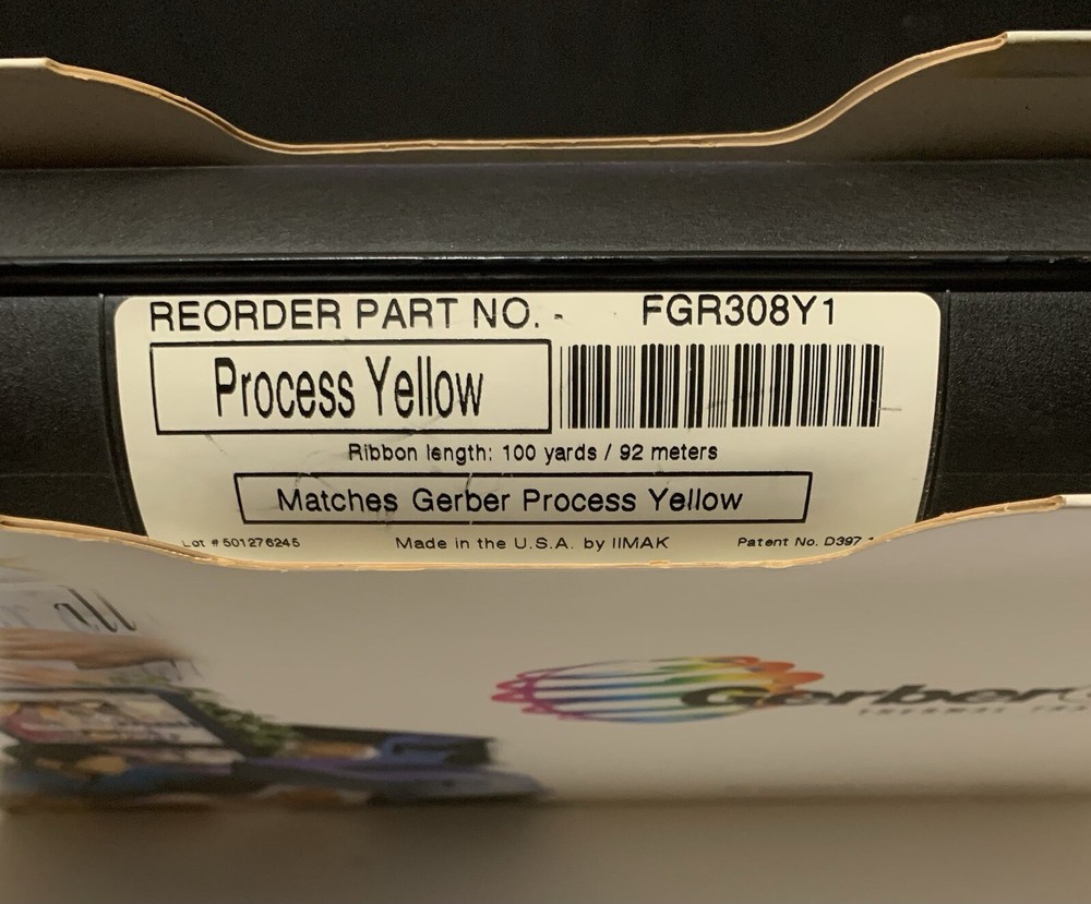Gerber Edge Thermal Transfer Foil — Process Yellow