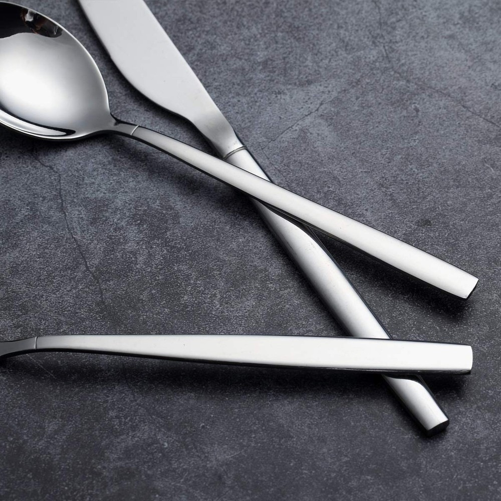 Berglander Flatware Set 20 Pieces, Stainless Steel Flatware Set, Silverware S...