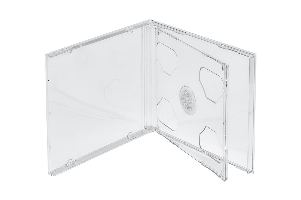 10 STANDARD Clear Double CD Jewel Case 1-Pack,