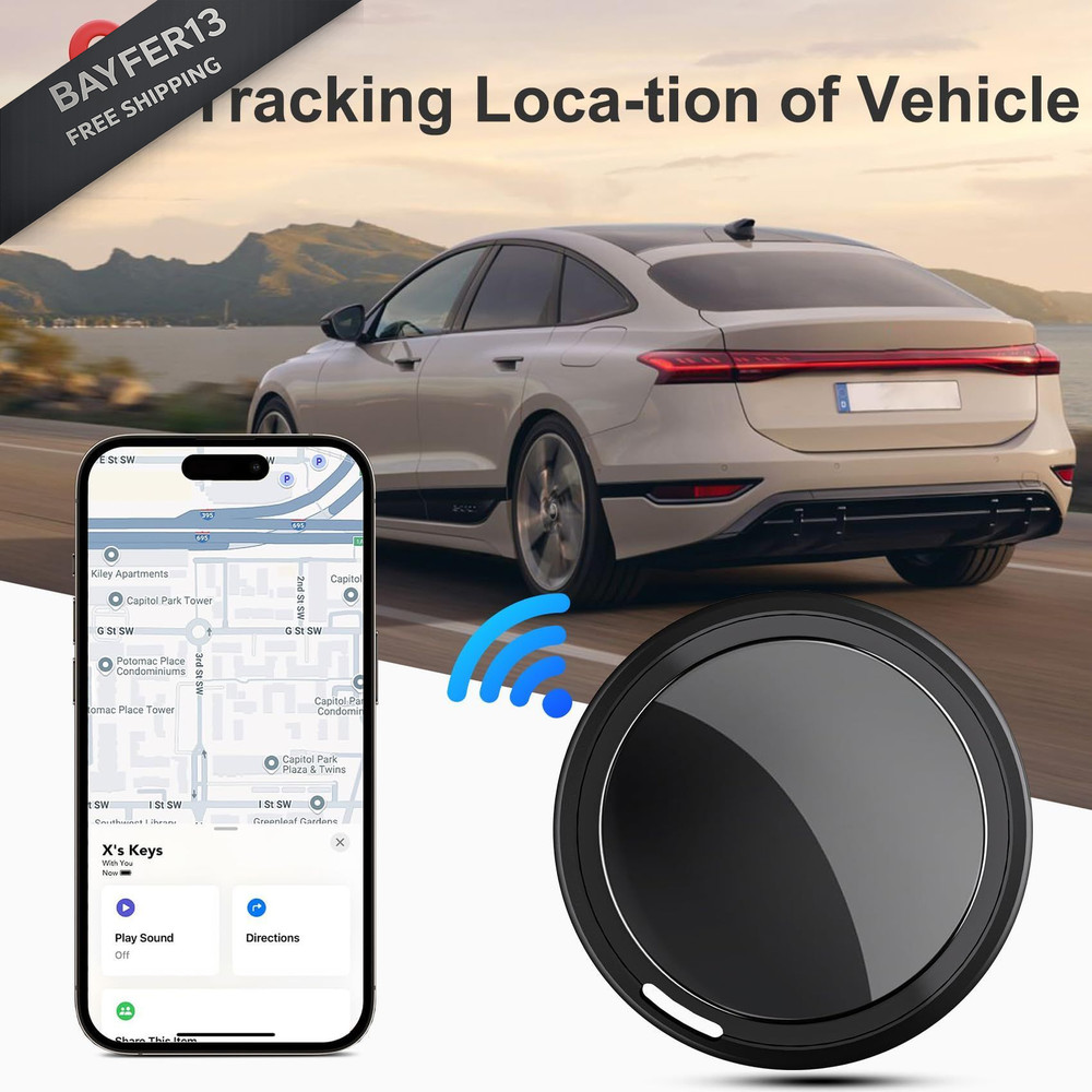 Mini GPS Tracker for Vehicles, Car Device Hidden Black
