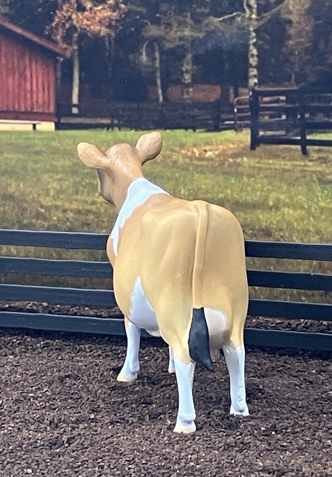 Custom CM Breyer TSC 1:20 Ornament Spot Jersey Holstein Figurine Model Dairy Cow