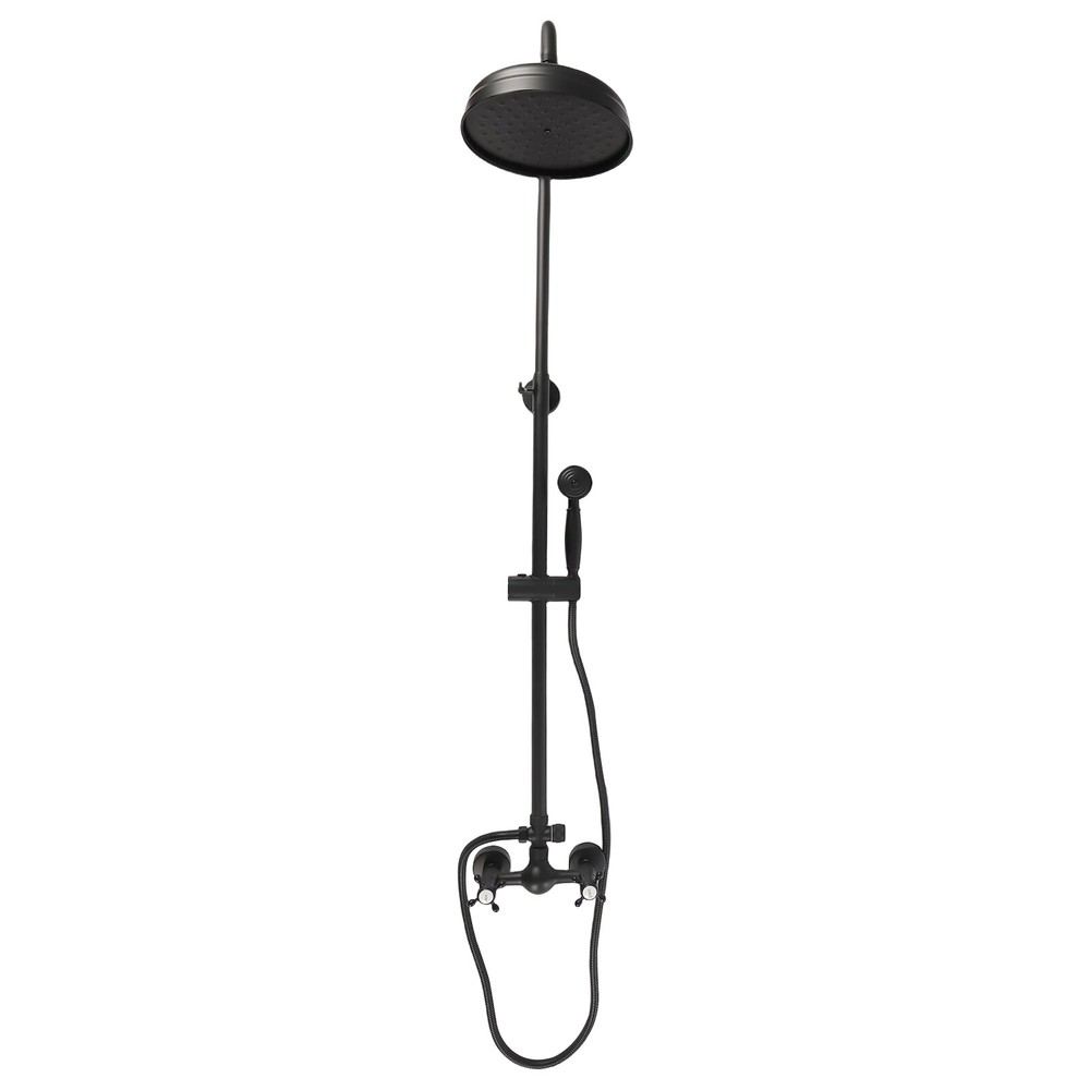 Handheld Shower Head High-Pressure Adjustable Showerhead Top Spray Double Knobs