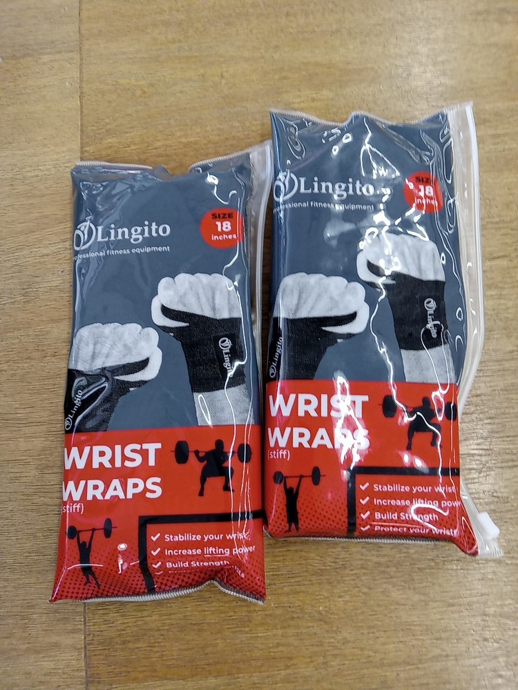 Lingito Wrist Wraps For Work Out Weight Lifting Bundle (2)