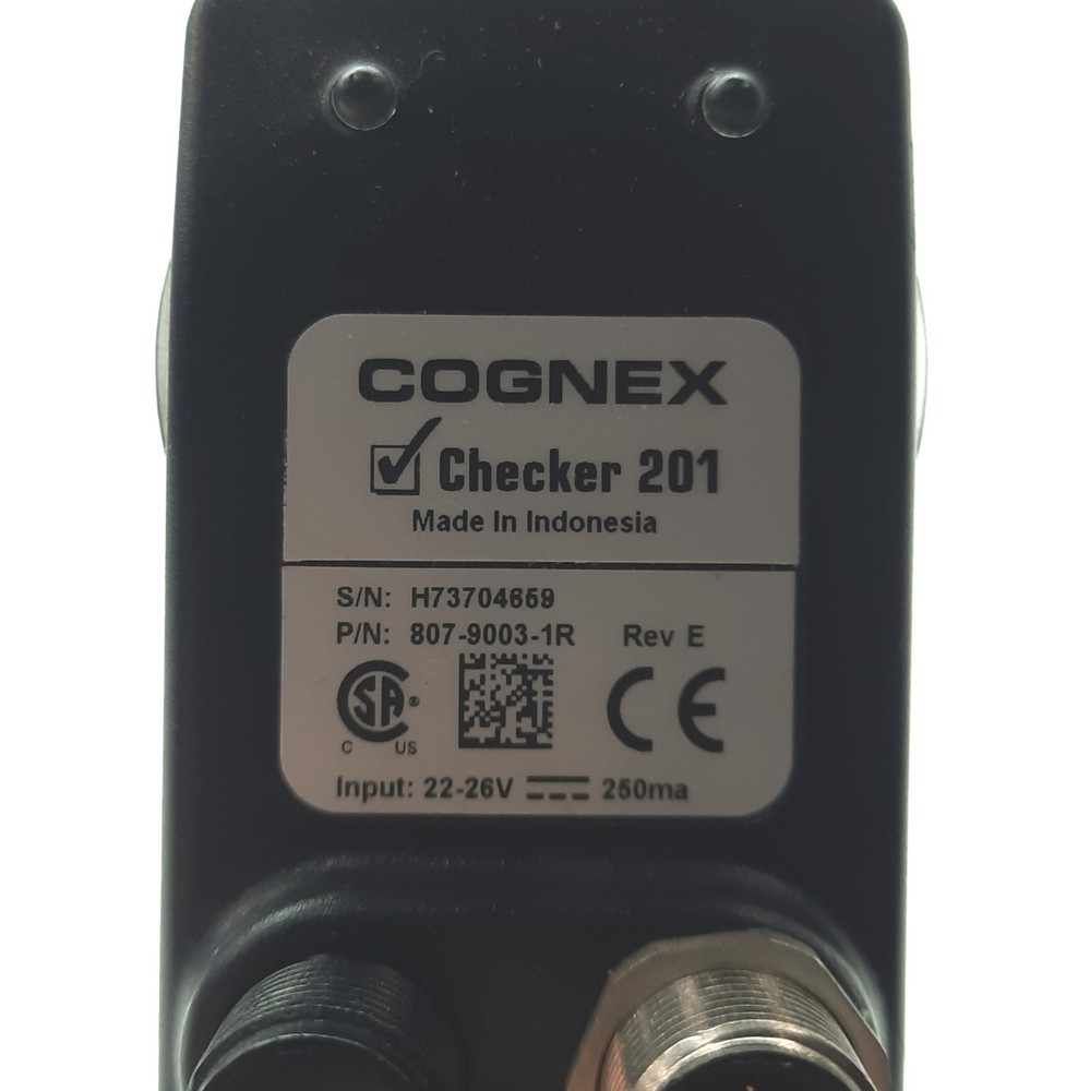 Cognex 807-9003-1R Rev E Checker 201 Vision Sensor/Camera, Mini-USB, 24VDC