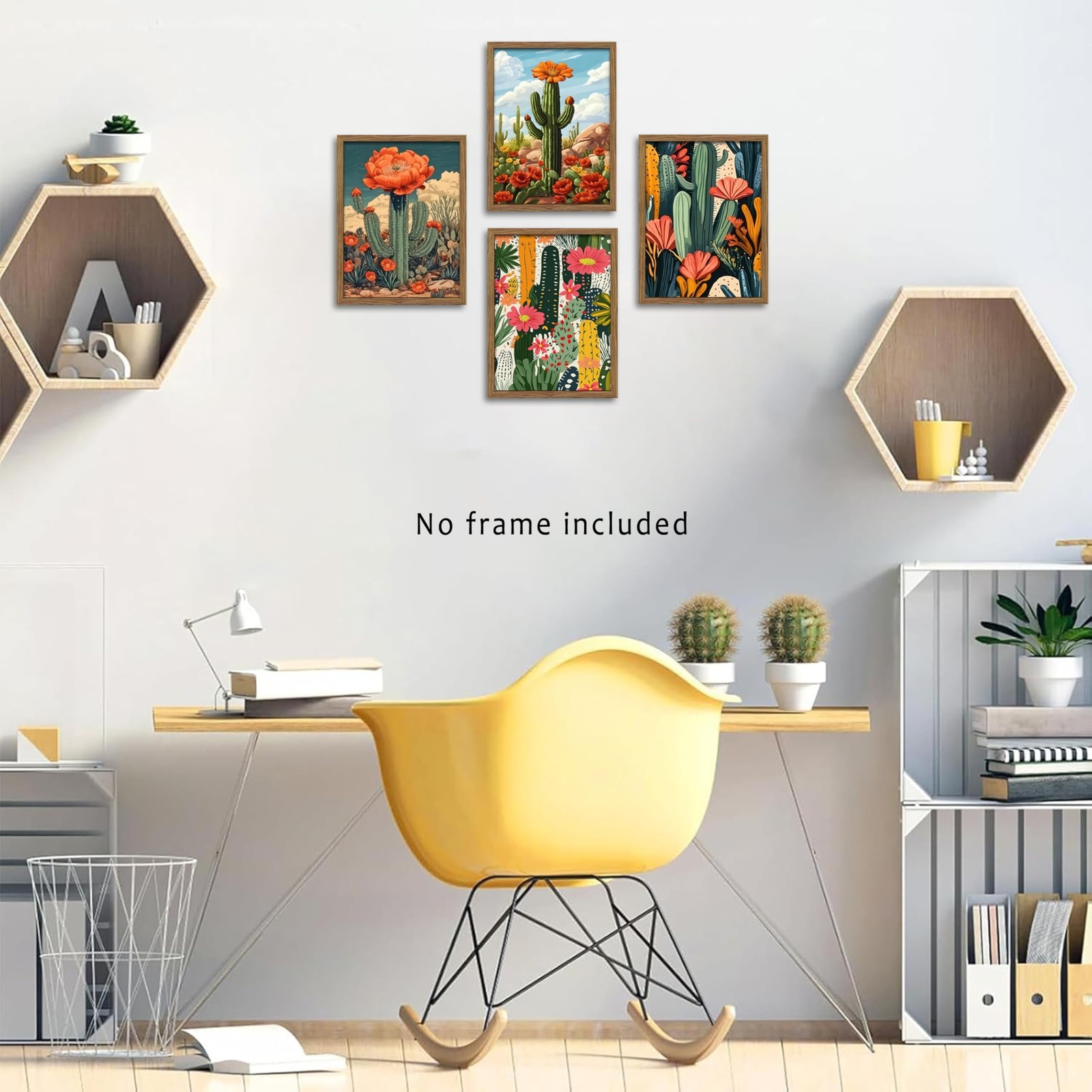 Vintage Desert Cactus Wall Art Prints Set of 9 – Mexican Botanical Cactus