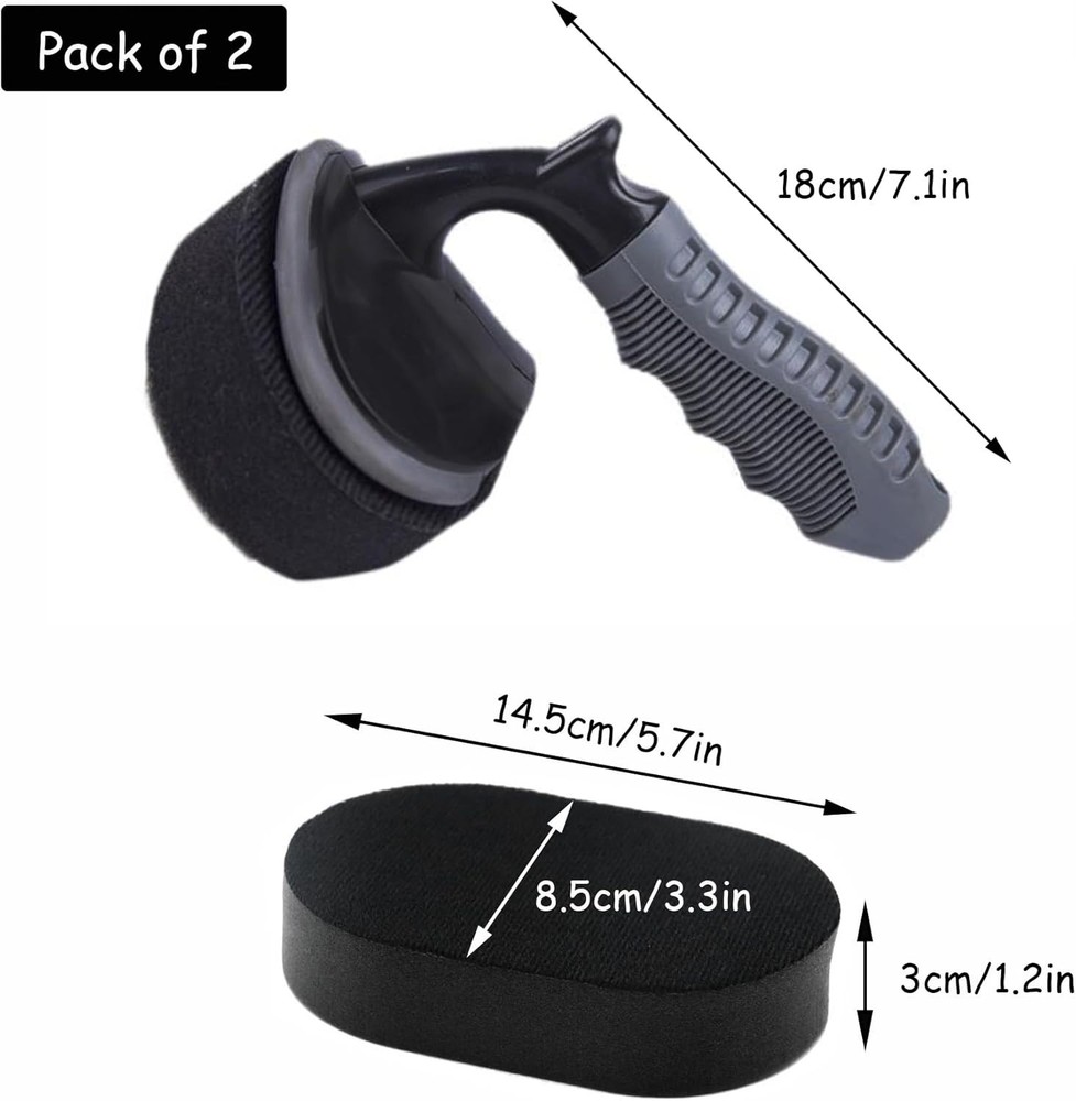 Tire Shine Applicator, 2 Pack Tire Dressing Applicator Pad