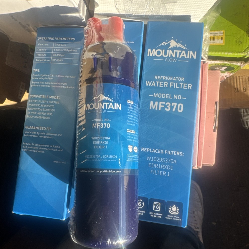 (3) Mountain Flow Refrigerator Water Filter MF370 Replacement sealed