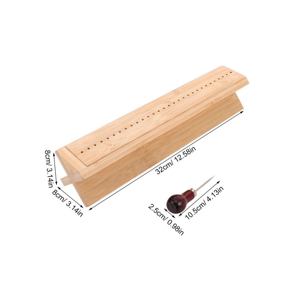 Bamboo Book Binder Binding Punching Guide Cradle Kits for Crafts