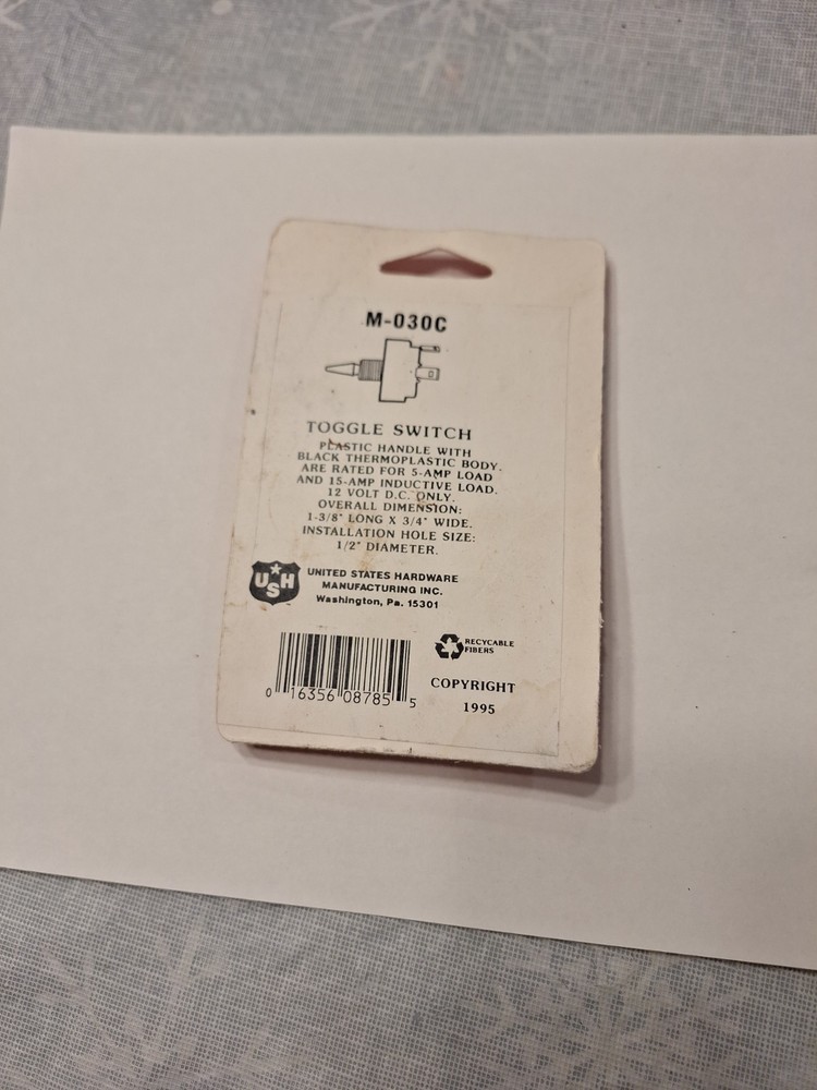 United Stalware Manufacturing Inc Toggle Switch