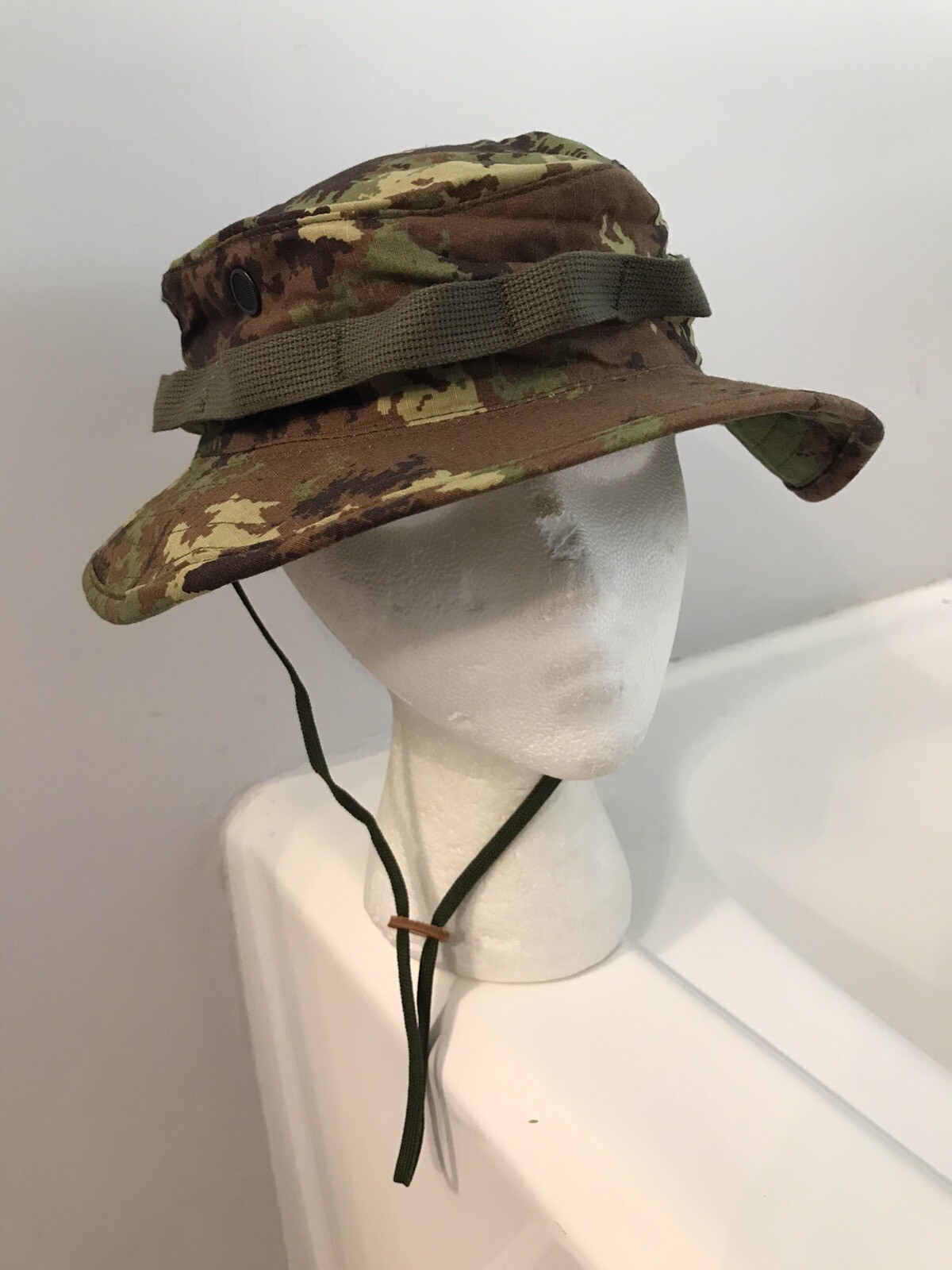 Italian Digital Woodland Vegatato Camouflage Boonie Hats - 7-1/4