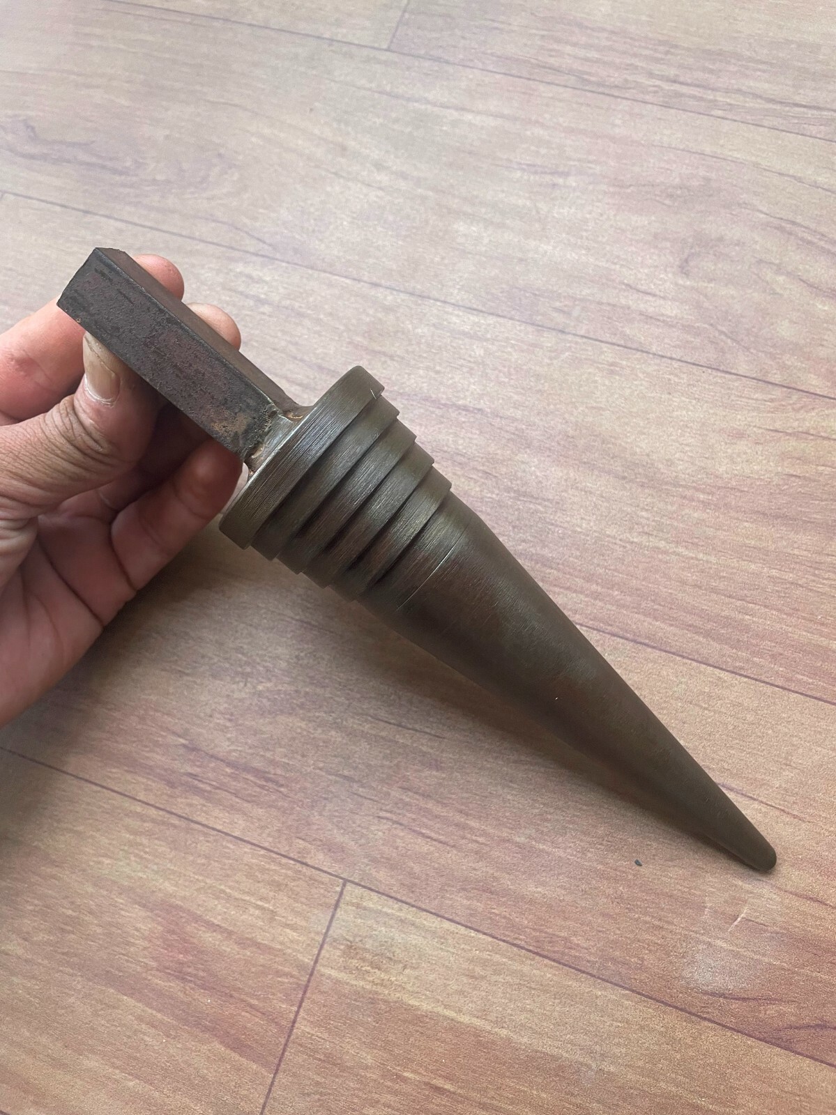 Vintage Silversmith blacksmith hardy Stepped cone Hard steel anvil 32.59 oz