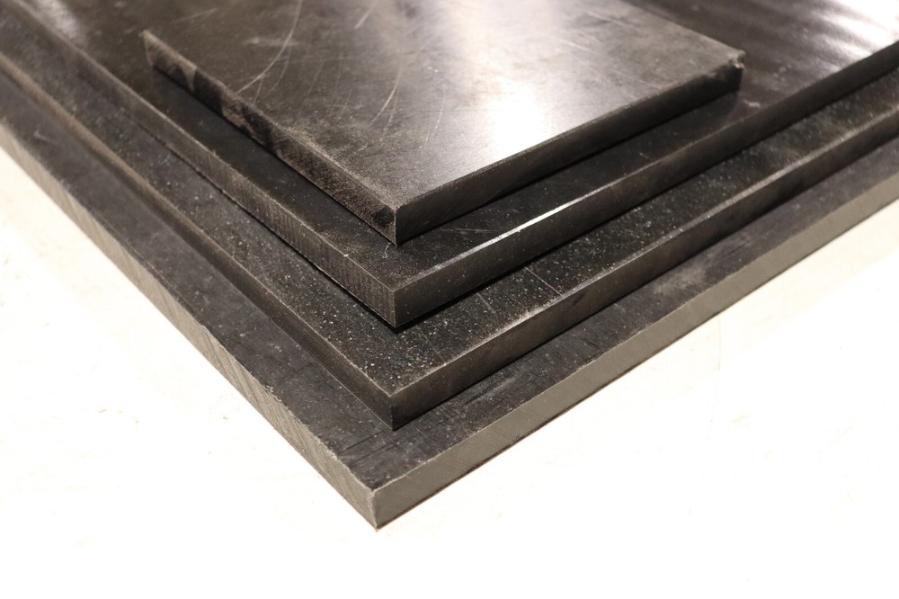 Black 1/2" UHMW Polyethylene Plastic Sheet