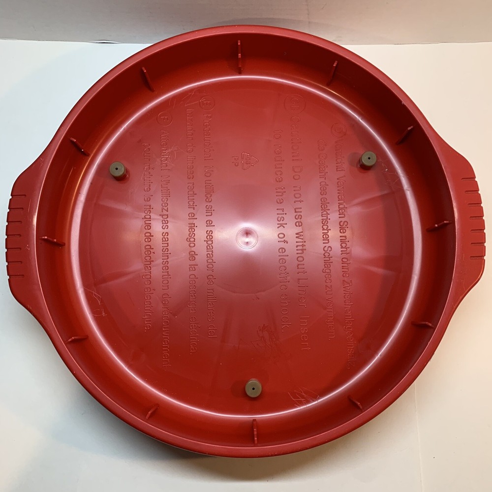 NuWave Pro Plus Oven 20631 OEM Replacement Part Bottom Base Only Red.