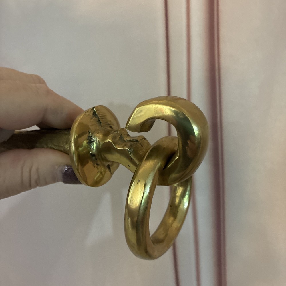 Solid Brass Door Hardware Hook And Knocker Antique Hanging Loop