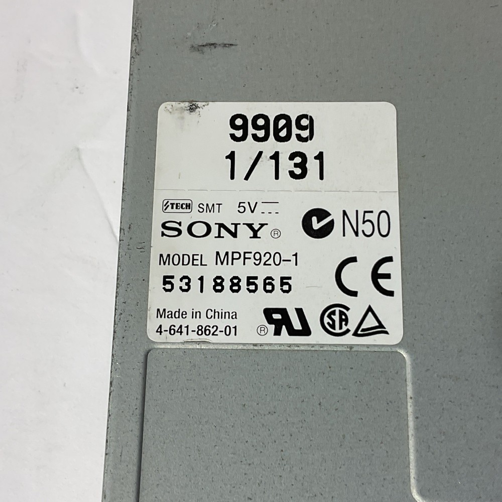 Sony 3.5" Internal Floppy Disk Drive Model MPF920-1 (UNTESTED)