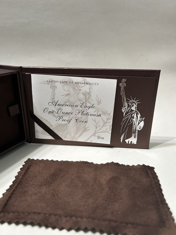 2016-W 1 oz Proof Platinum American Eagle Box & COA ONLY