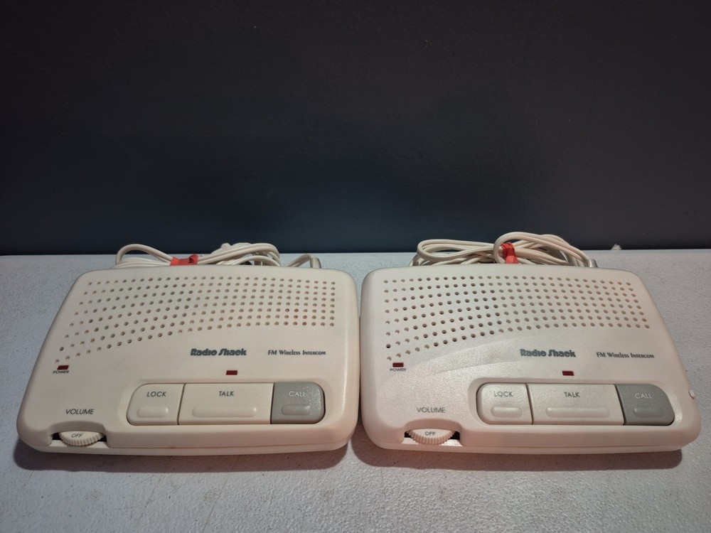 Radio Shack Two-Station FM Wireless Intercom Pair Model 43-486 Tested *READ