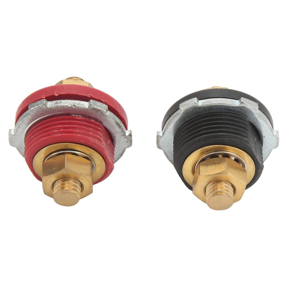3/8" Thru-Panel Battery Connectors 2-Pack 250A Positive Negative Junction Post