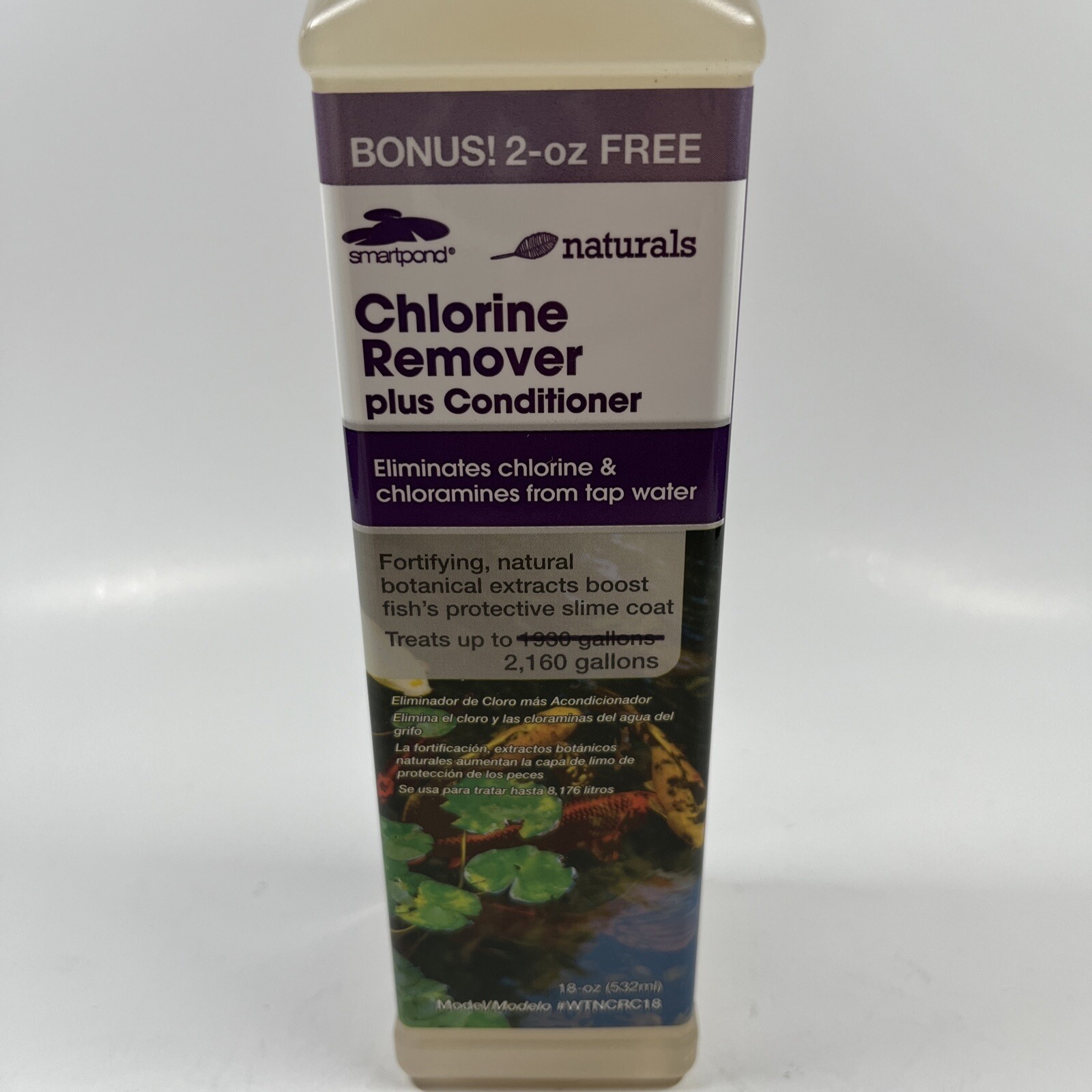 Smartpond Chlorine Remover Pond Cleaner 18 oz. New Sealed Bottle