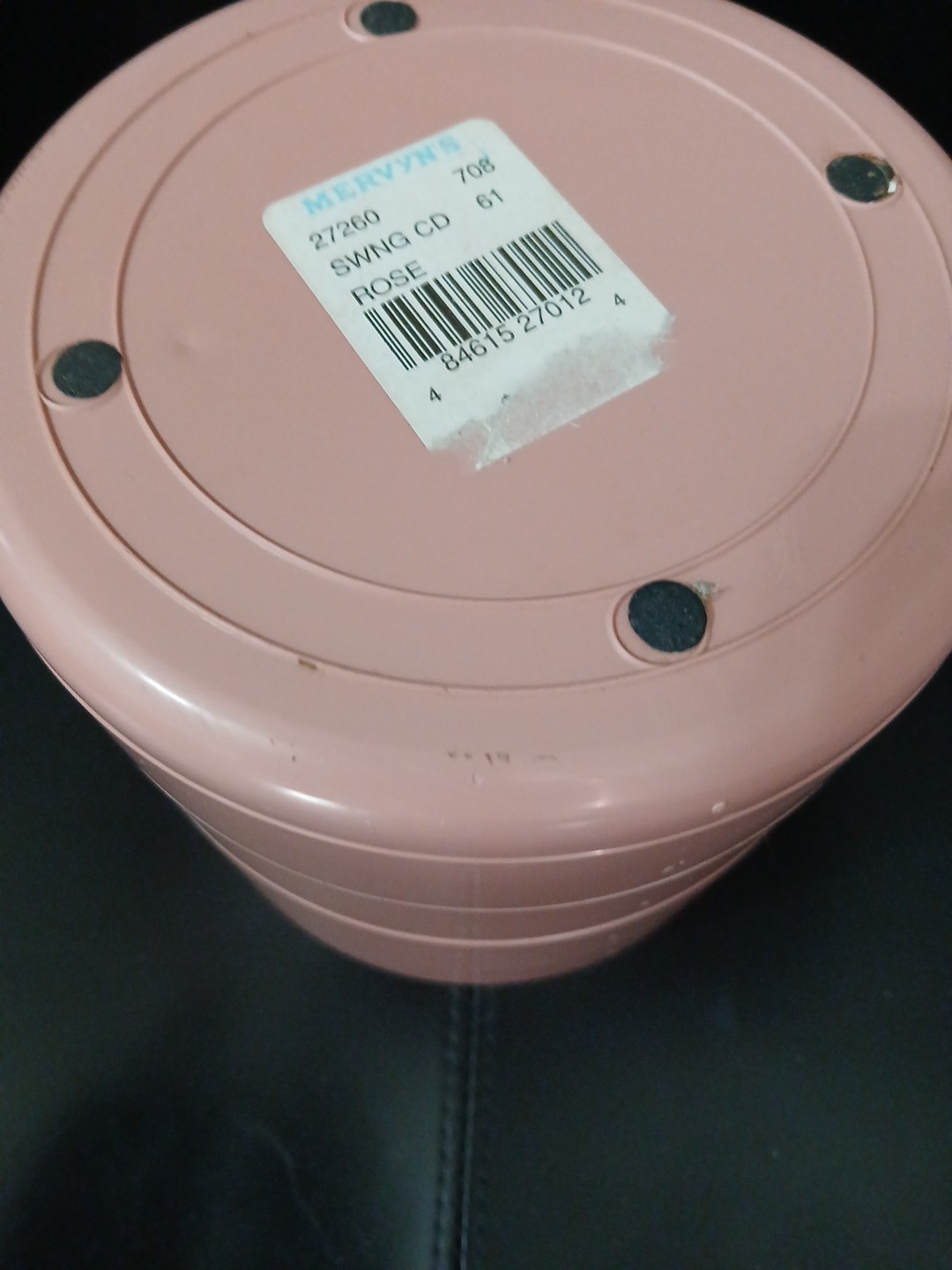 Vtg Circular Swivel Container Organizer AUTHENTIC Pink Rose Color