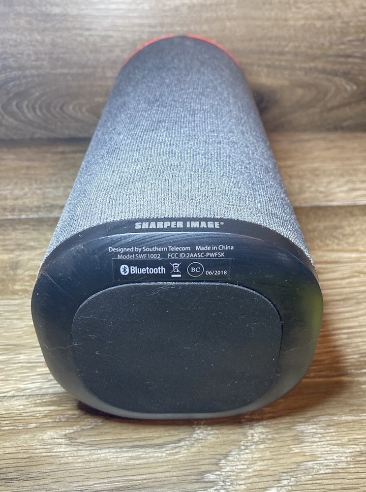 Sharper Image SWF1002 Speaker Alexa Enabled Bluetooth Smart Speaker Light Gray