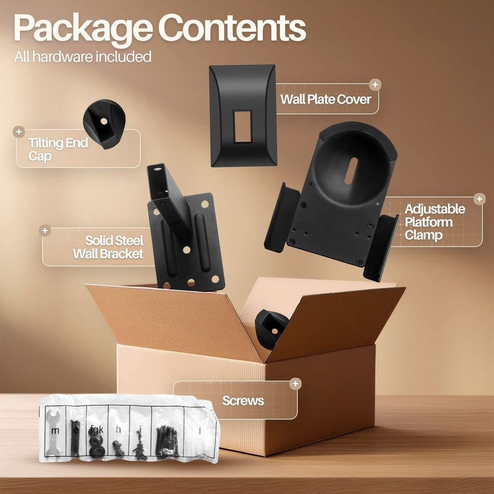 Bookshelf Speaker Wall Mount Adjustable - 2 Pack Speaker mounts Up to 55 lbs