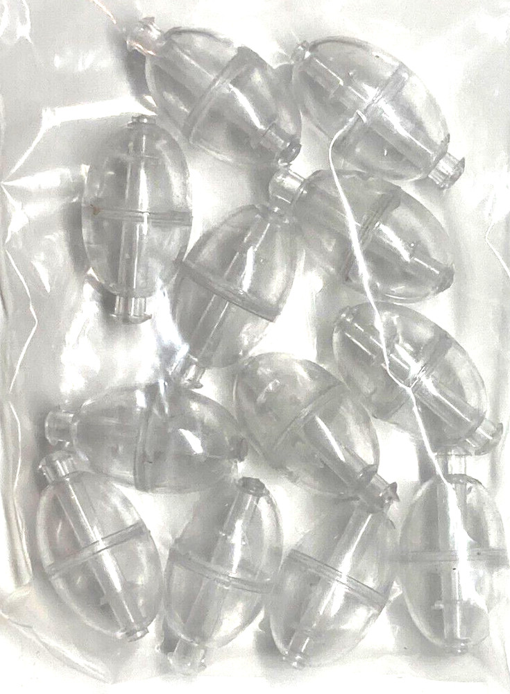 Bubble Spinning Floats #240 Clear Plastic 3/4" Width 12 COUNT PACKAGE