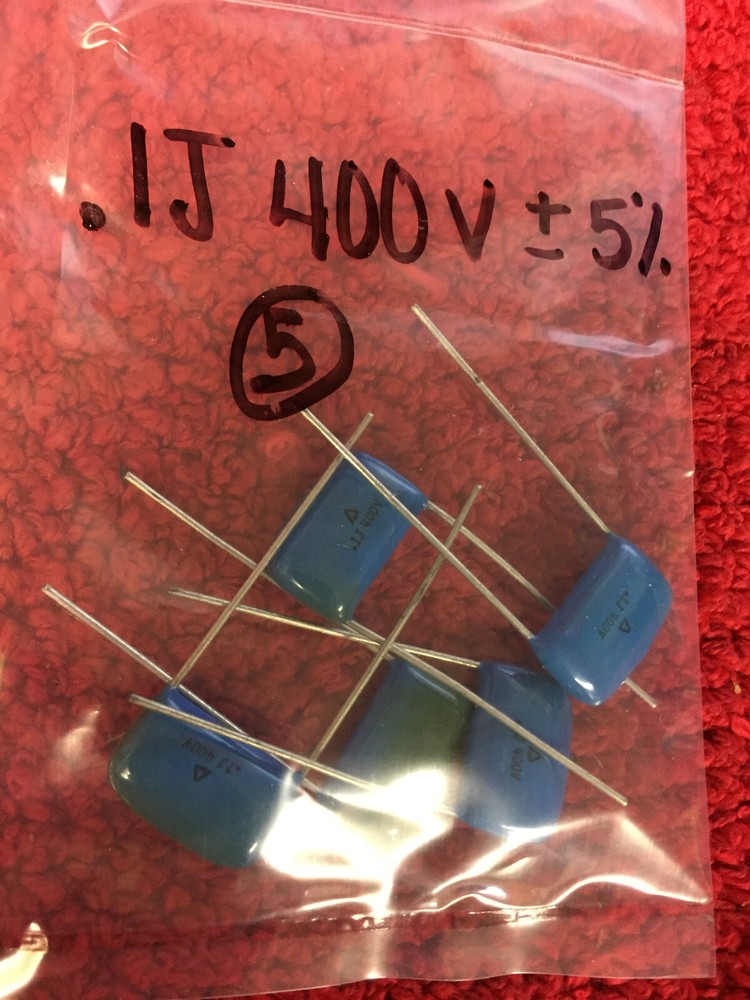 .1J 400VDC POLY CAPACITORS 5 PCS