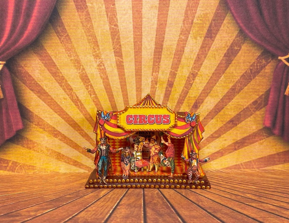 Puppet Circus. 1:12 Scale. Puppet Theater. Handmade